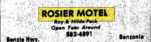 Rosiers Motel - October 1975 Ad